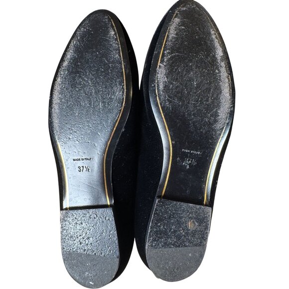 Saint Laurent Black Velvet Heart Smoking Loafer Shoes Size 37.5 - Picture 7 of 9